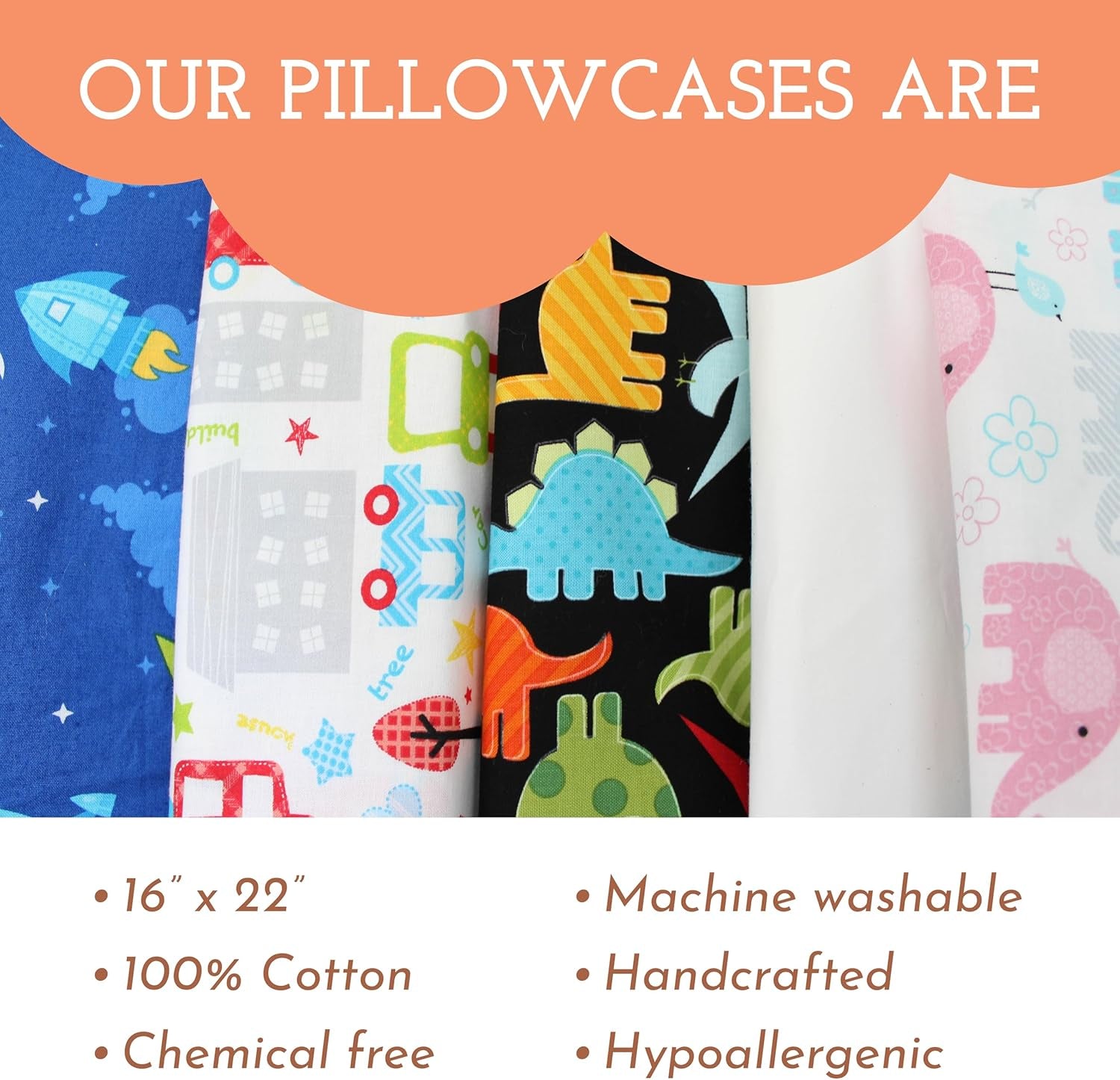 Youth Pillow Case - 100% Made Cotton & Hypoallergenic Pillow Case - Snug Fit Envelope Pillowcase Enclosure - Youth Pillow 16X22 Size - (Gingham Yellow) Design Travel Pillow Cover